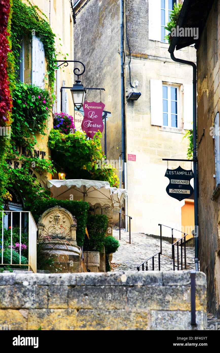 St Emilion, Bordeaux, Sud Ouest France, Europe Banque D'Images