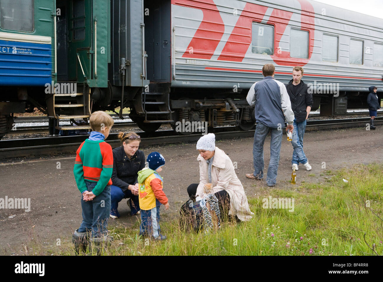 La Russie en train de l'Arctique l'été Banque D'Images