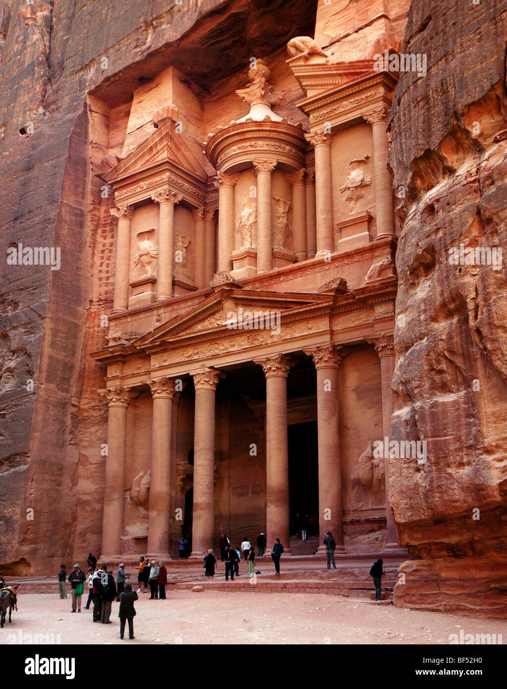 Le Conseil du Trésor à Pétra, en Jordanie. Ce qui est vraiment le plus célèbre monument de Pétra. Banque D'Images