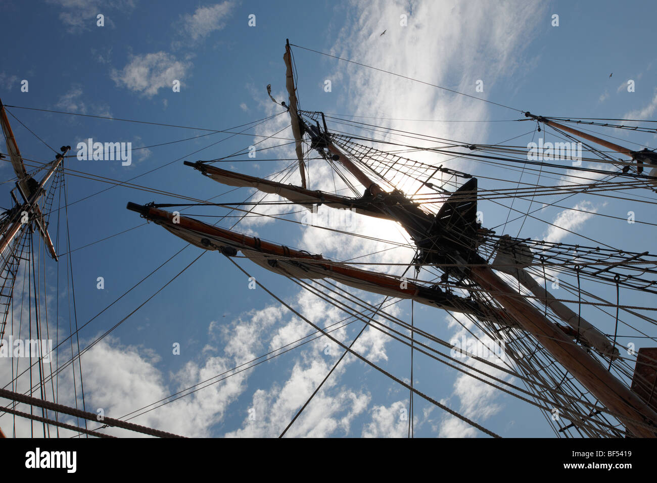 Mâts à Gloucester Docks Banque D'Images