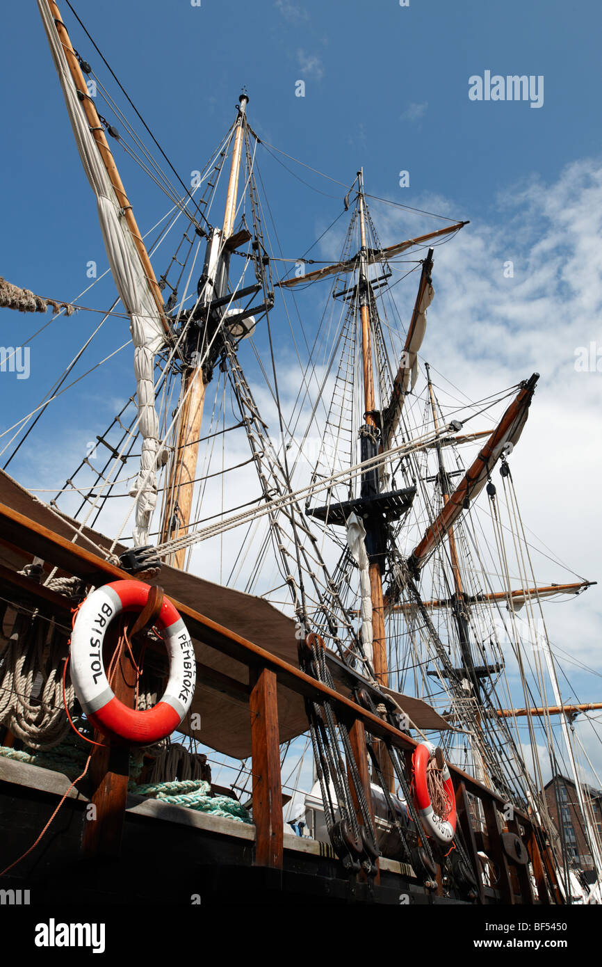 Mâts à Gloucester Docks Banque D'Images