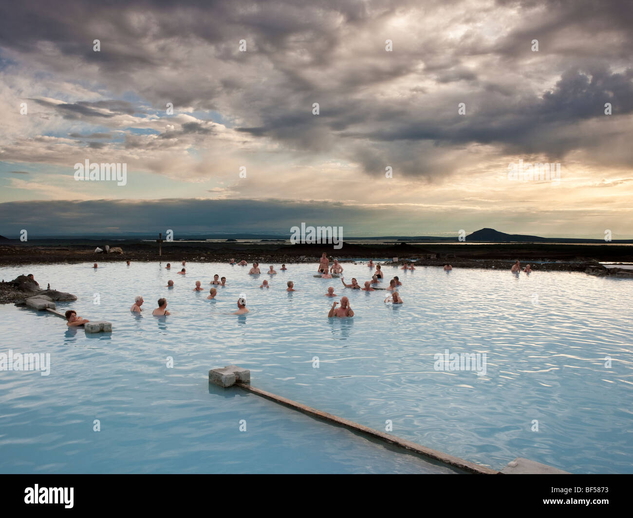 Bains naturels de Myvatn, Hot Springs (géothermie), l'Islande Myvatn Banque D'Images