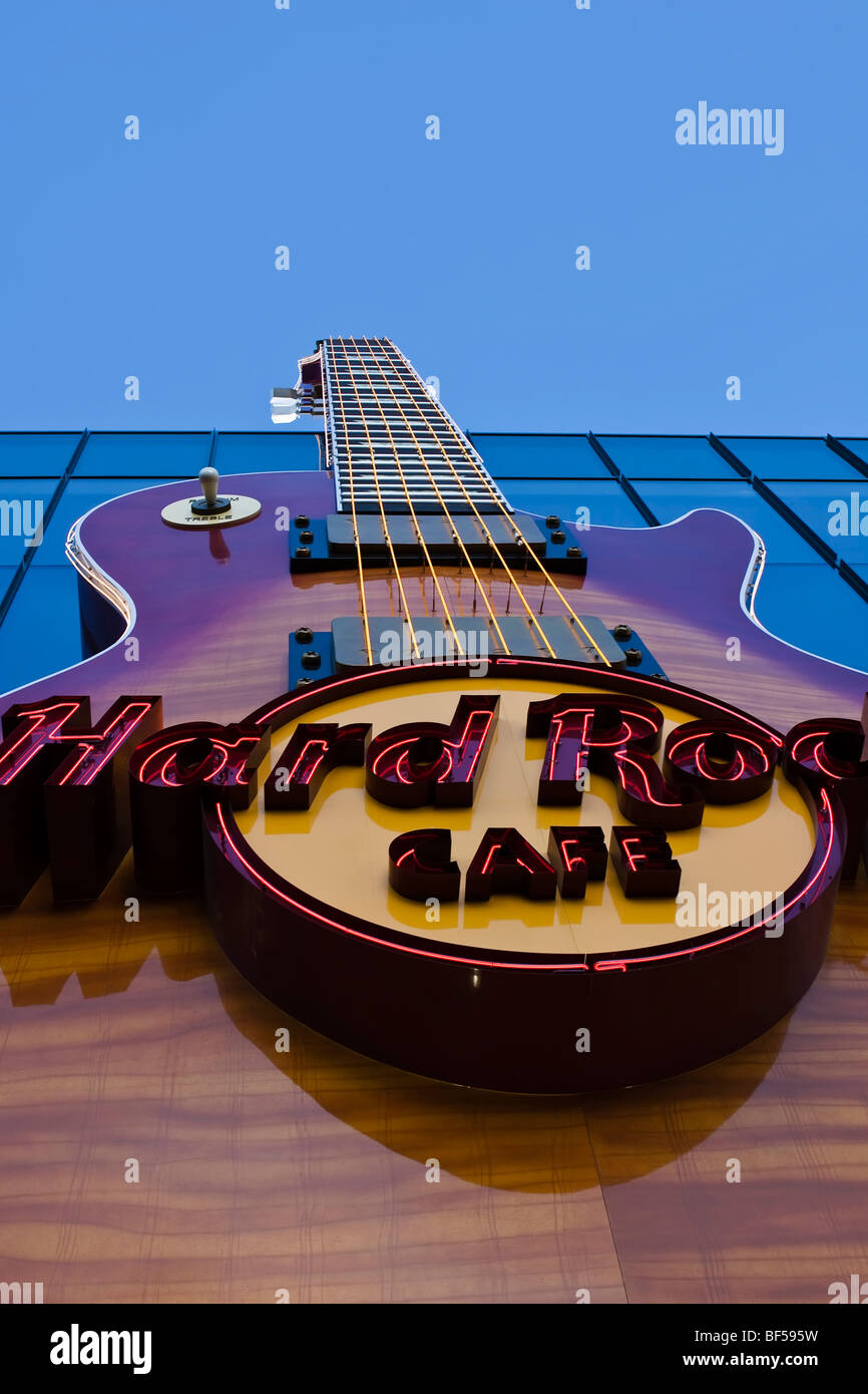 Guitare du Hard Rock Cafe à Las Vegas, Nevada, Etats-Unis Banque D'Images