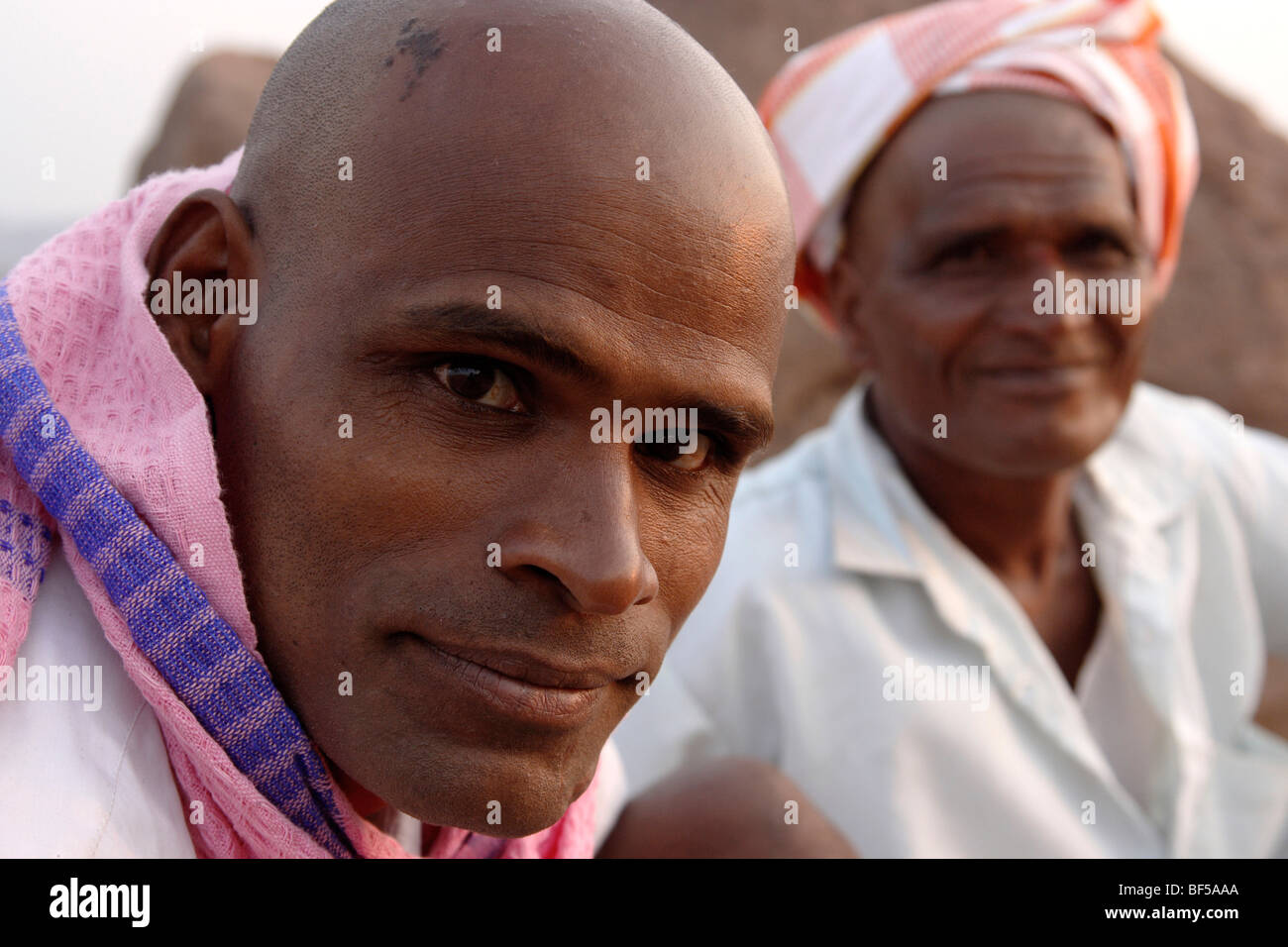 Portrait de pèlerins, Humpi, Karnataka, Inde, Asie du Sud Banque D'Images
