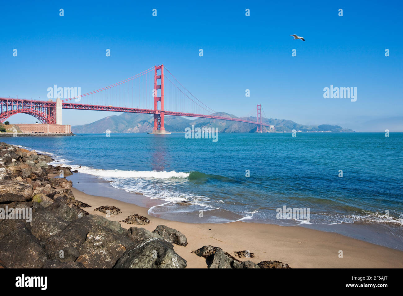 Golden Gate Bridge photographié à partir de la ville, San Francisco, Californie, USA, Amérique Latine Banque D'Images