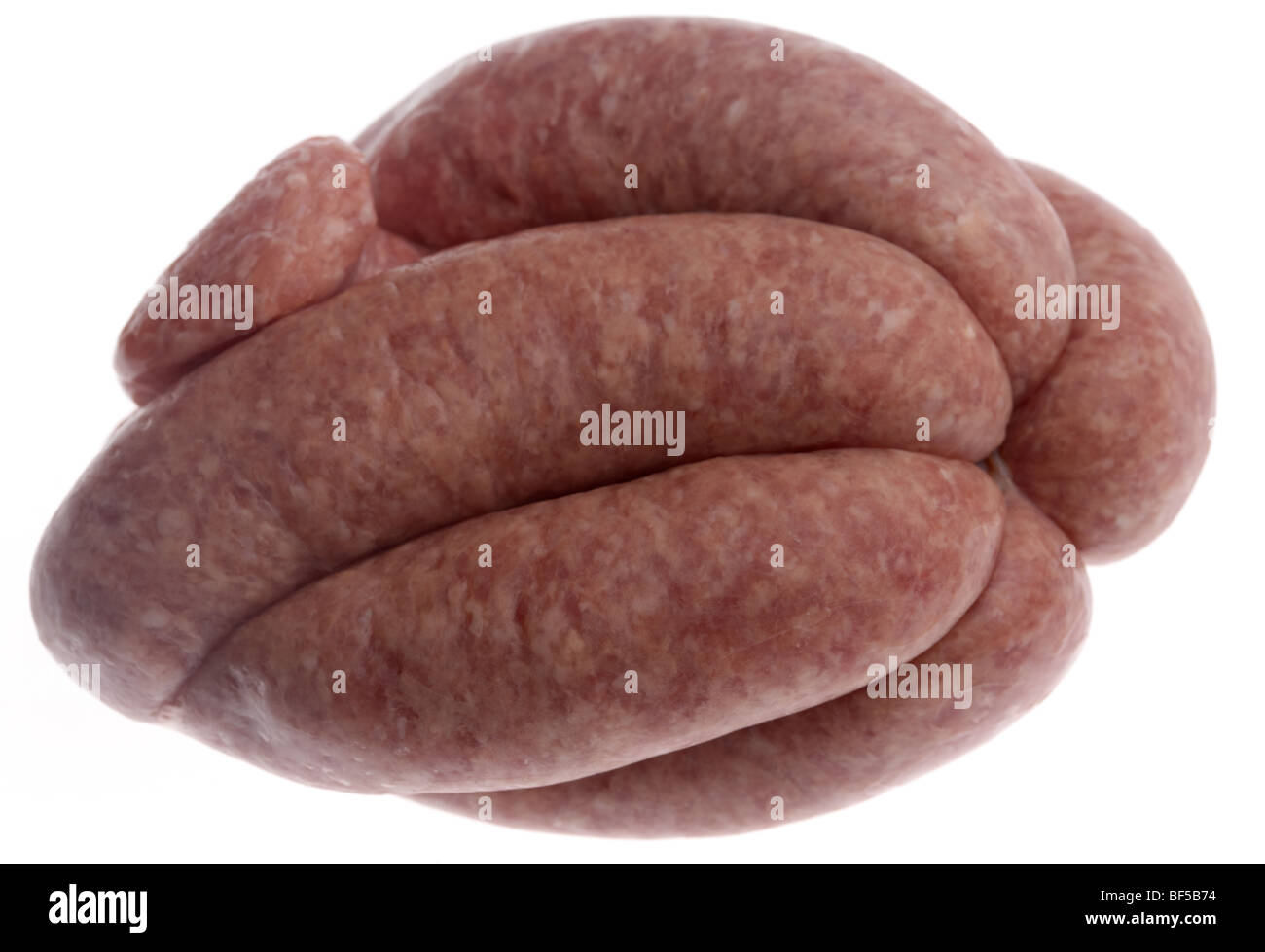 Les liens de saucisse de porc de l'agriculture biologique british saddleback porcs élevés en Irlande Banque D'Images