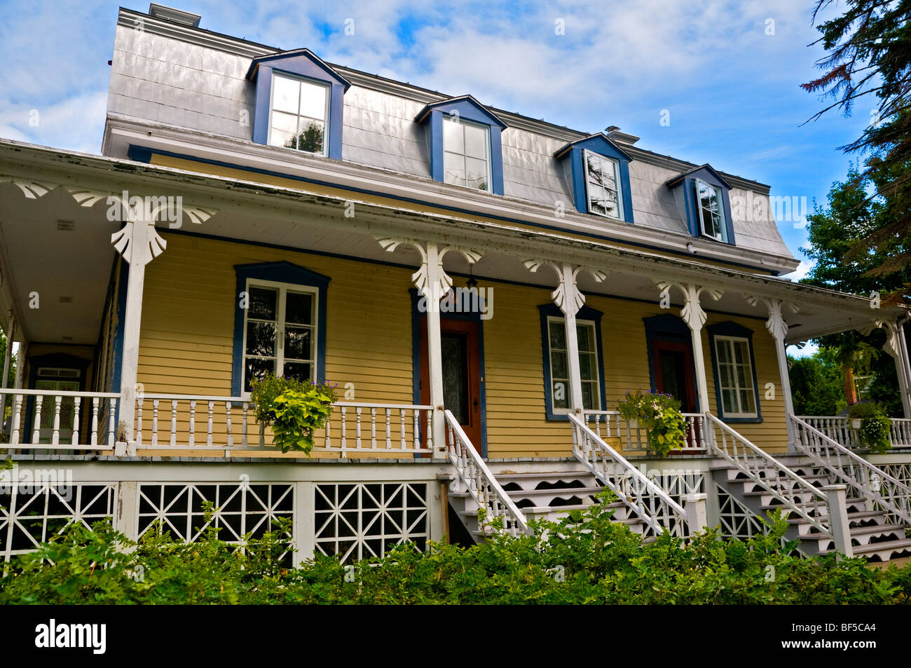 Maison typique dans le village de St Antoine sur Richelieu, énumérés dans le répertoire des plus beaux villages du Québec Banque D'Images