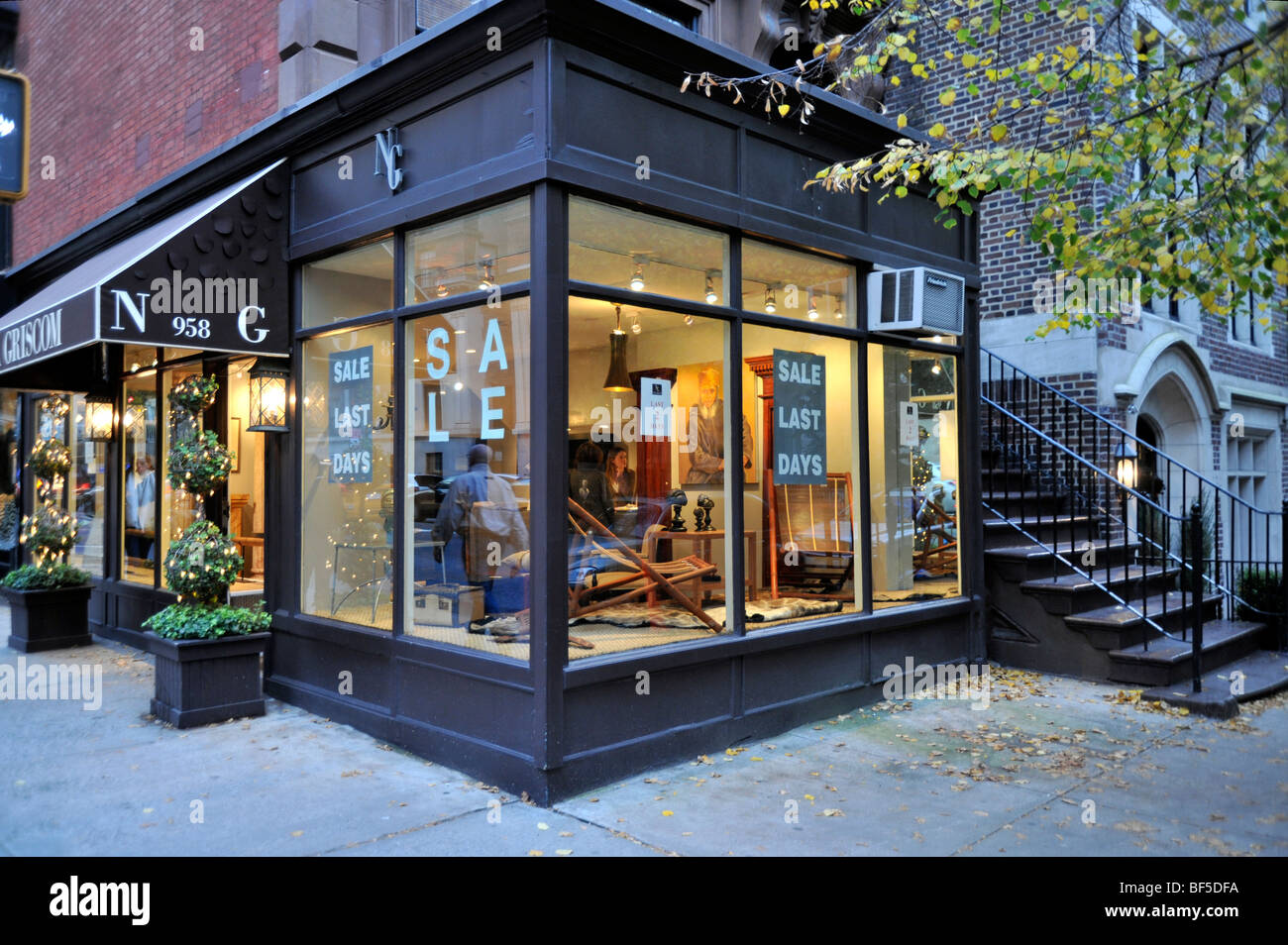 Store fermeture de l'entreprise, de l'Upper East Side, New York City Banque D'Images