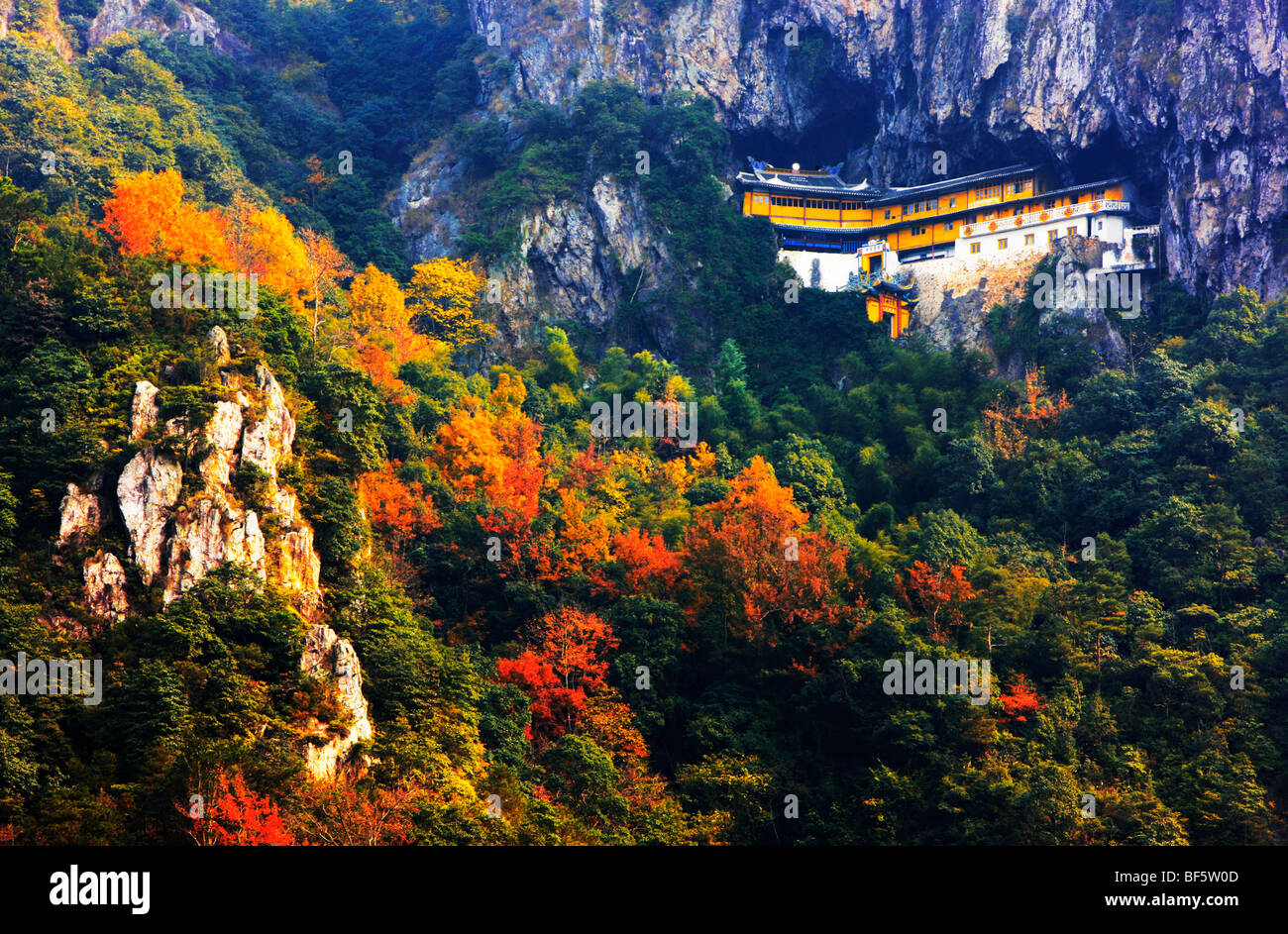 Guanyin Cave scenic area dans Yandang Mountain, dans la province du Zhejiang, Chine Banque D'Images