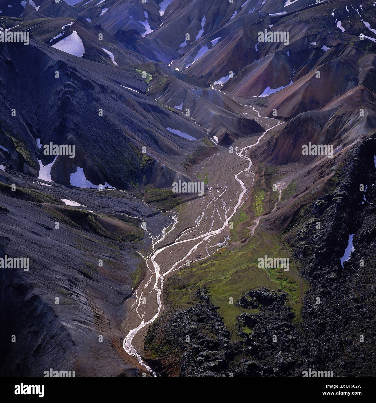 Landmannalaugar , Hauts Plateaux du centre, de l'Islande Banque D'Images