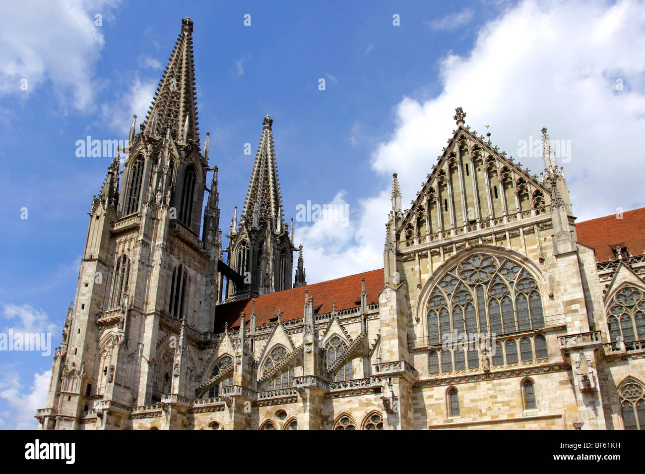 Deutschland, Allemagne Ratisbonne Regensburger Altstadt, Vieille Ville, cathédrale Saint Pierre Banque D'Images