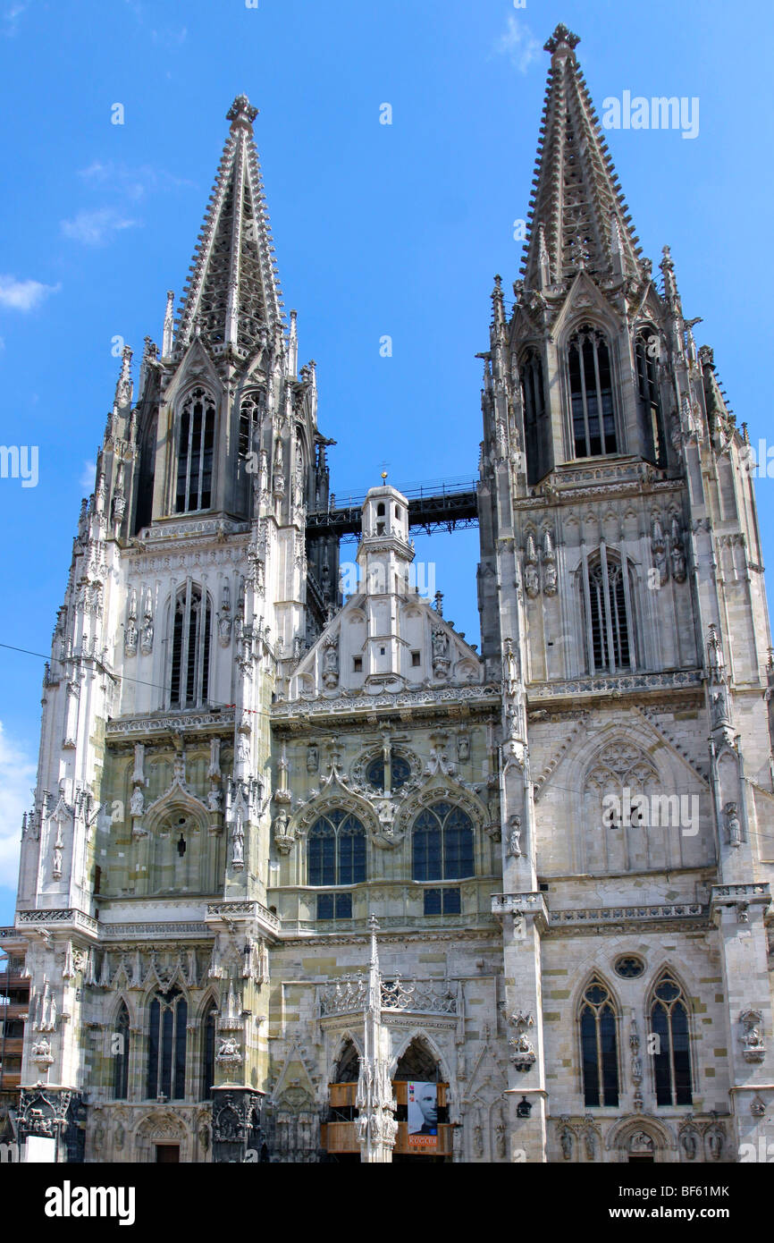 Deutschland, Allemagne Ratisbonne Regensburger Altstadt, Vieille Ville, cathédrale Saint Pierre Banque D'Images