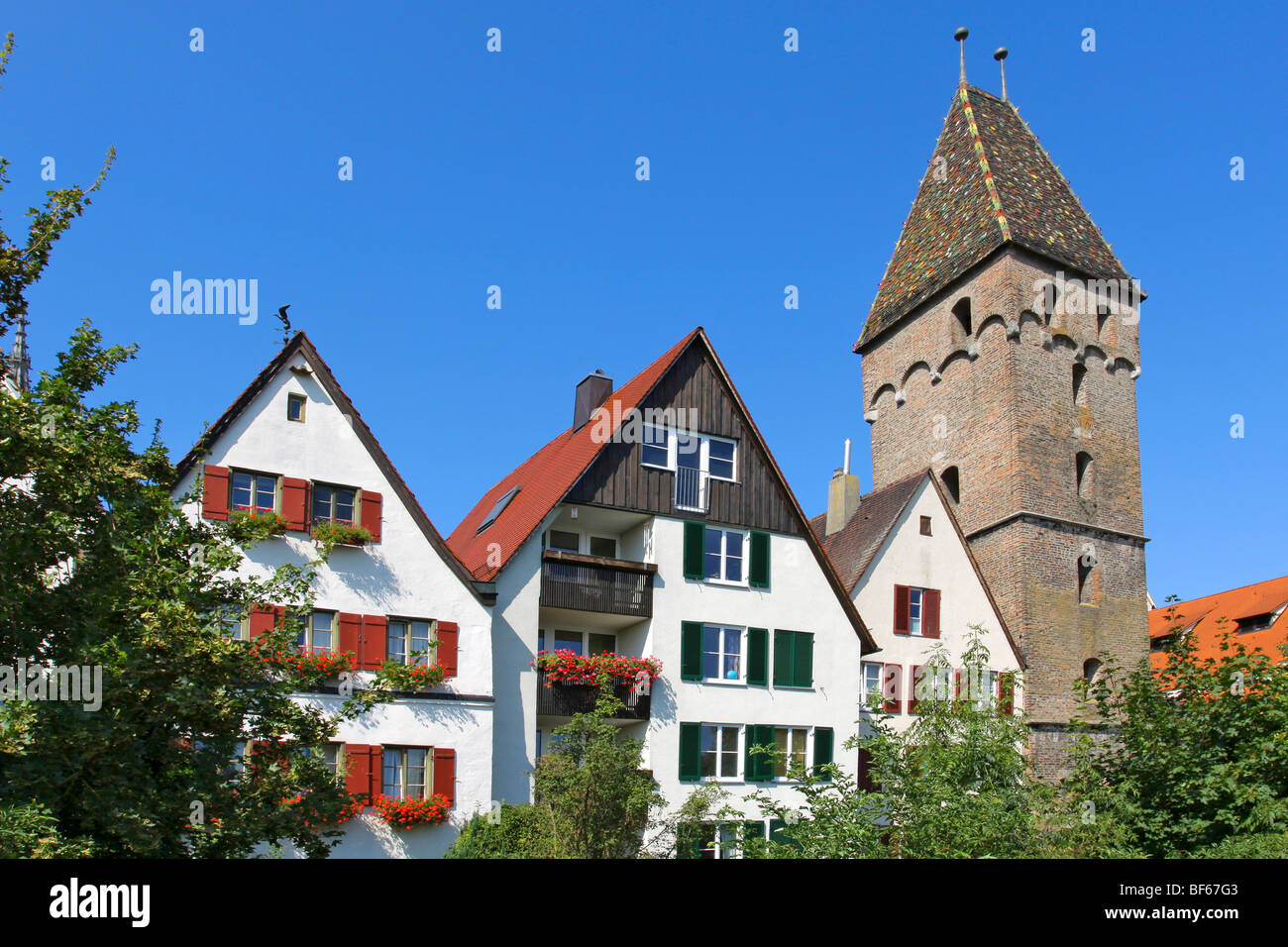 Deutschland, Allemagne der schiefe Turm von Ulm, Butcher's Tower Banque D'Images
