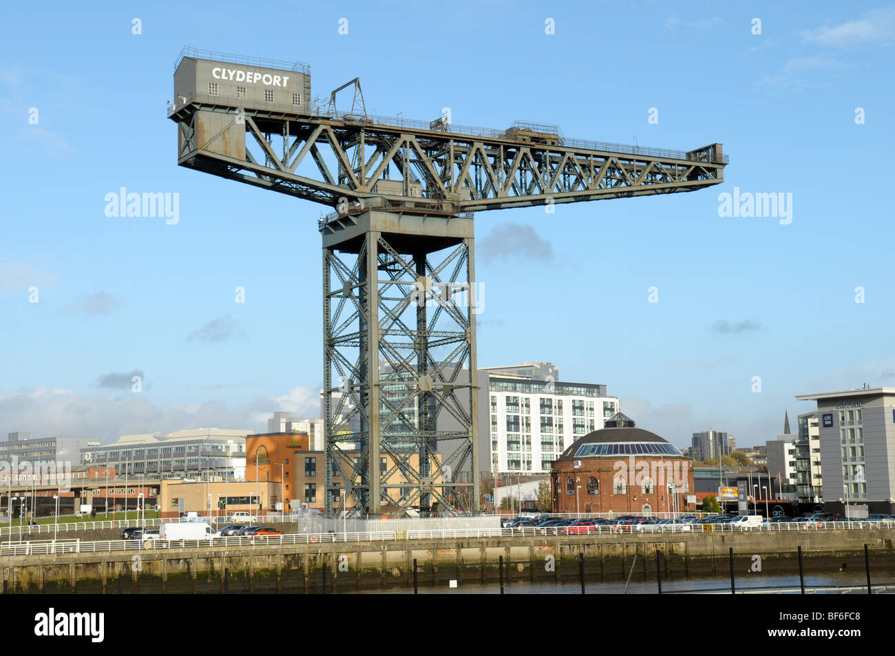 Vue aérienne de Finnieston Crane, Glasgow Banque D'Images