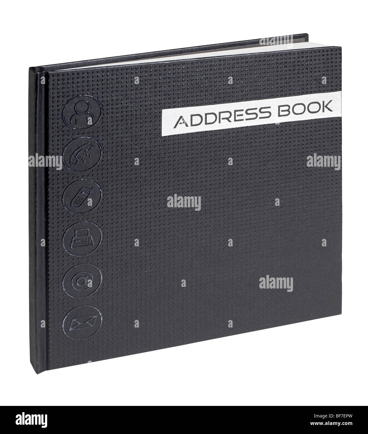 Couverture rigide noire carnet lié Banque D'Images