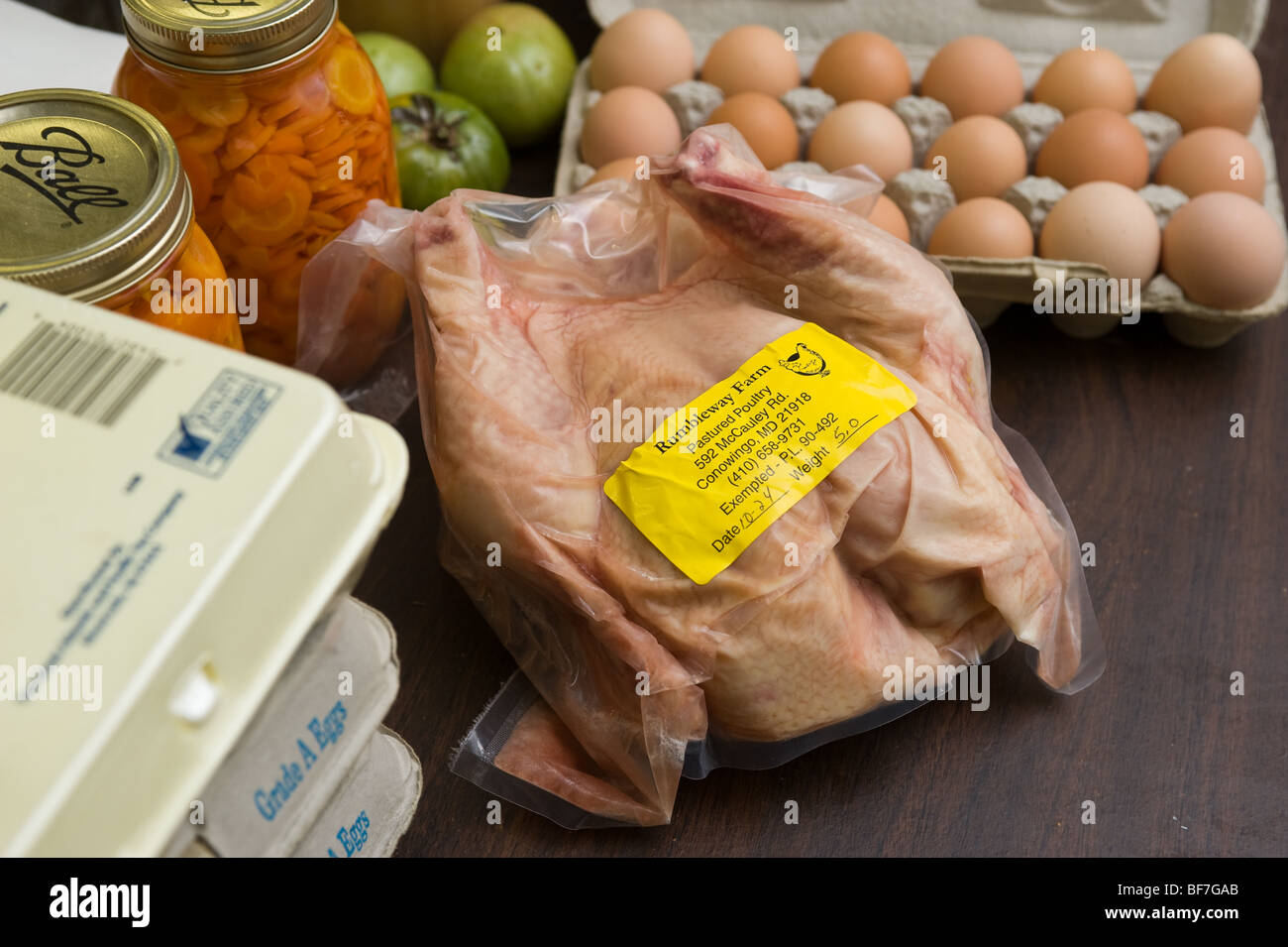 Produits de la ferme ferme en Rumbleway Cecil Comté MD Banque D'Images