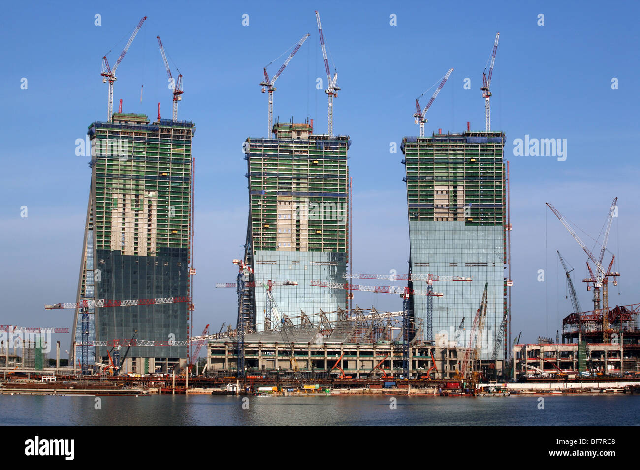 Le développement à grande échelle. Marina Bay, à Singapour, en Asie du Sud-Est, l'Asie Banque D'Images