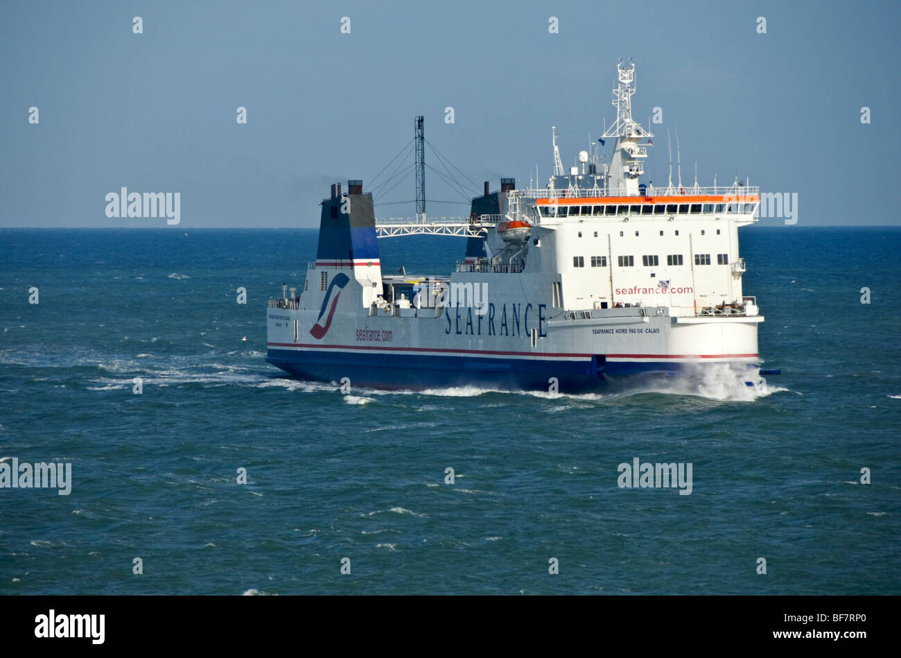 Ferry Seafrance Seafrance Nord-Pas-De-Calais arrive à Douvres en Angleterre Banque D'Images