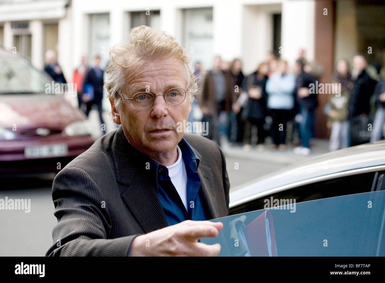 Paris (75) : Daniel Cohn-Bendit de quitter l'Elysée le 2008/04/16 Banque D'Images