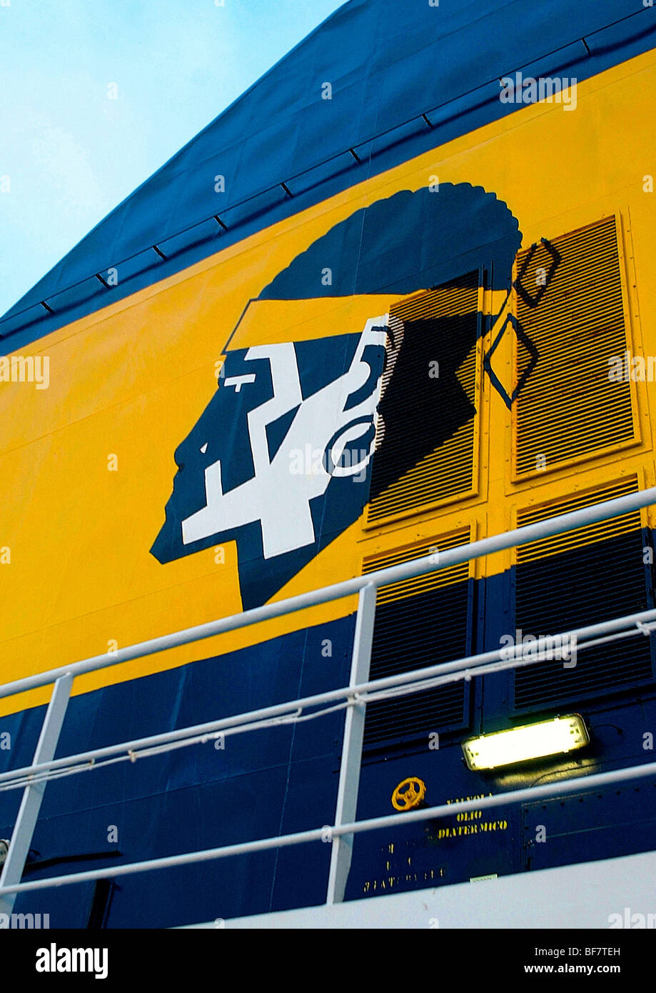 Corse : ferry-boat de la société Corsica Ferries Banque D'Images
