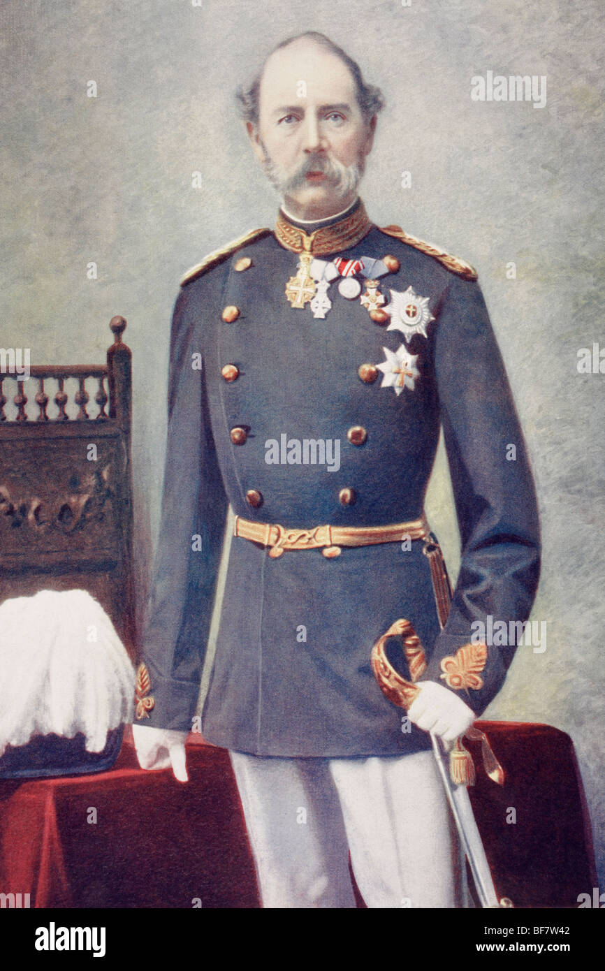 Christian IX 1818 à 1906. Le roi du Danemark. Banque D'Images