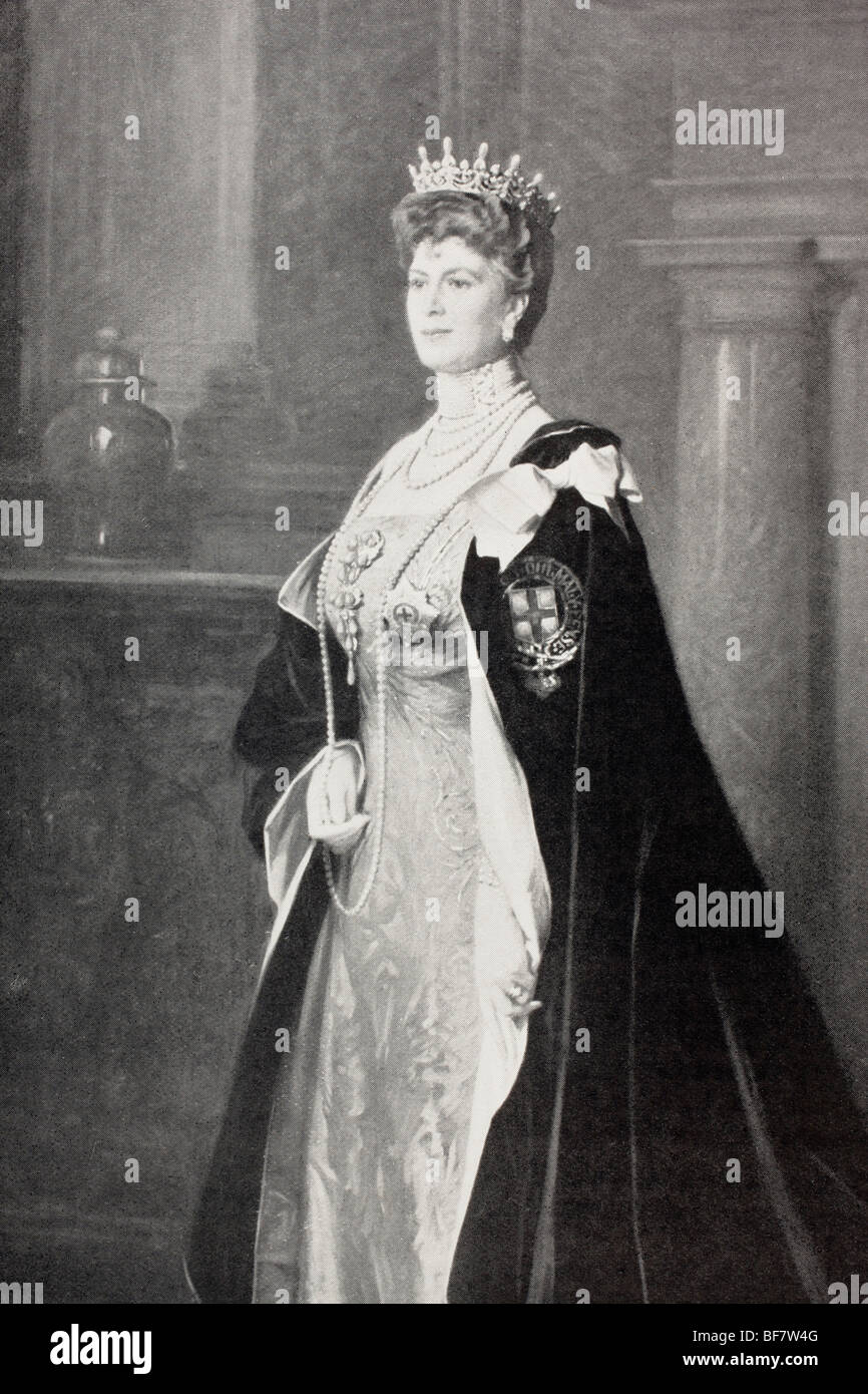 La Reine Mary. Mary de Teck . Nom complet, Mary Augusta Victoria Louise Olga Pauline Claudine Agnes. De 1867 à 1953. Banque D'Images