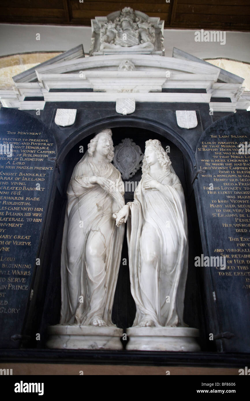 La tombe de Sir Baptist Hicks à l'église de Saint-Jacques, Chipping Campden, Gloucestershire, Royaume-Uni Banque D'Images