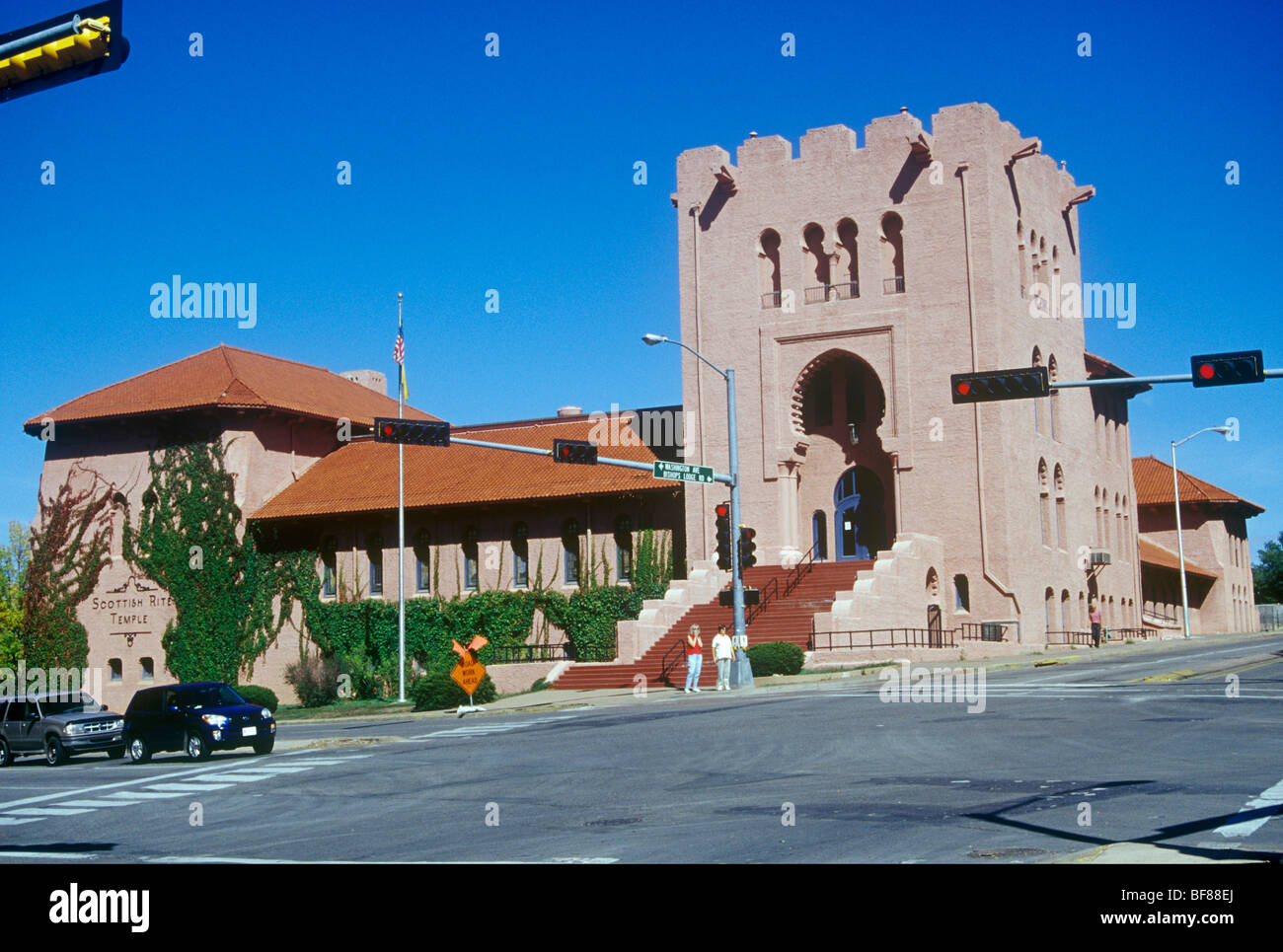 Santa Fe New Mexico USA Scottish Rite Masonic Temple Lodge, au début du xxe siècle dans le style mauresque Martindale 1912 Architecte C H Banque D'Images