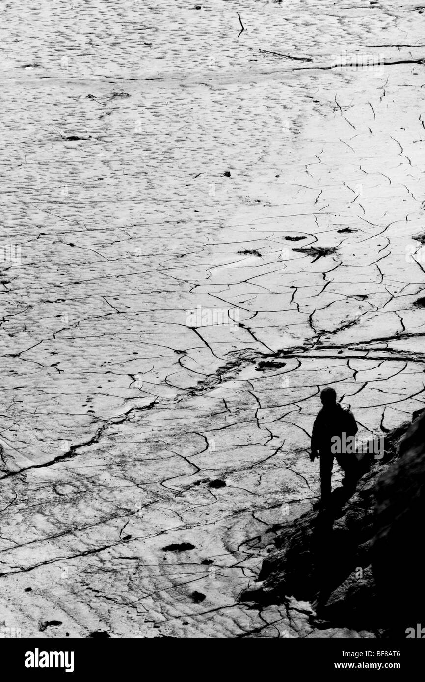 Canyon Matka sec temporaire près de Skopje, Macédoine Banque D'Images