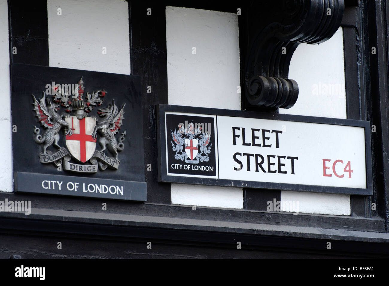 Signe de la rue Fleet. Londres. UK 2009. Banque D'Images