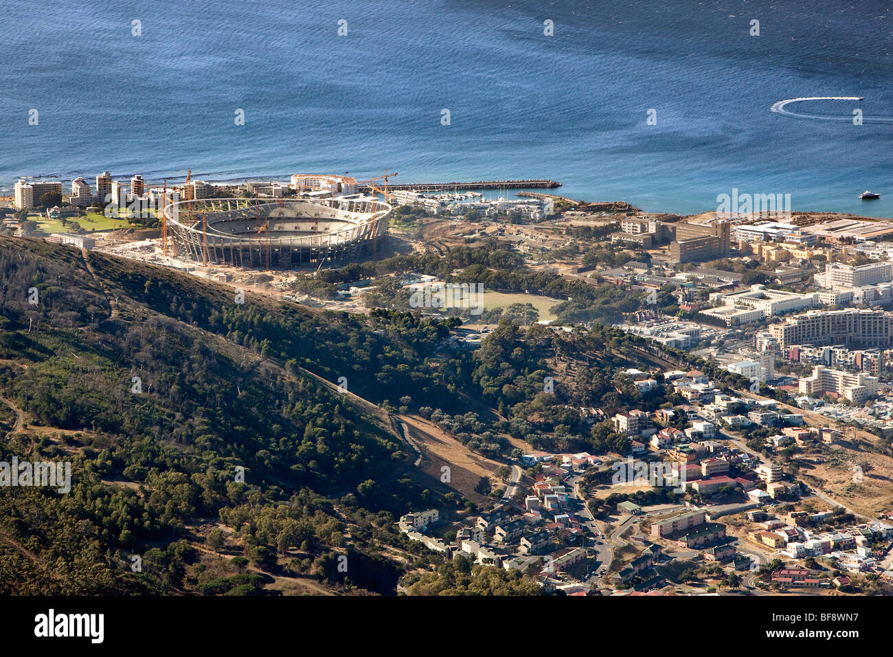 Avis de Green Point Stadium, Cape Town, Afrique du Sud Banque D'Images
