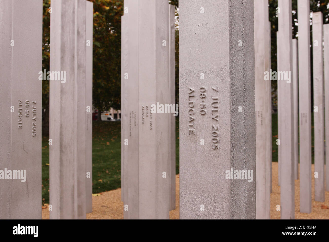 London Hyde Park le 7 juillet Memorial est un monument aux victimes des attaques terroristes le 7 juillet 2005 dans le centre de Londres Banque D'Images
