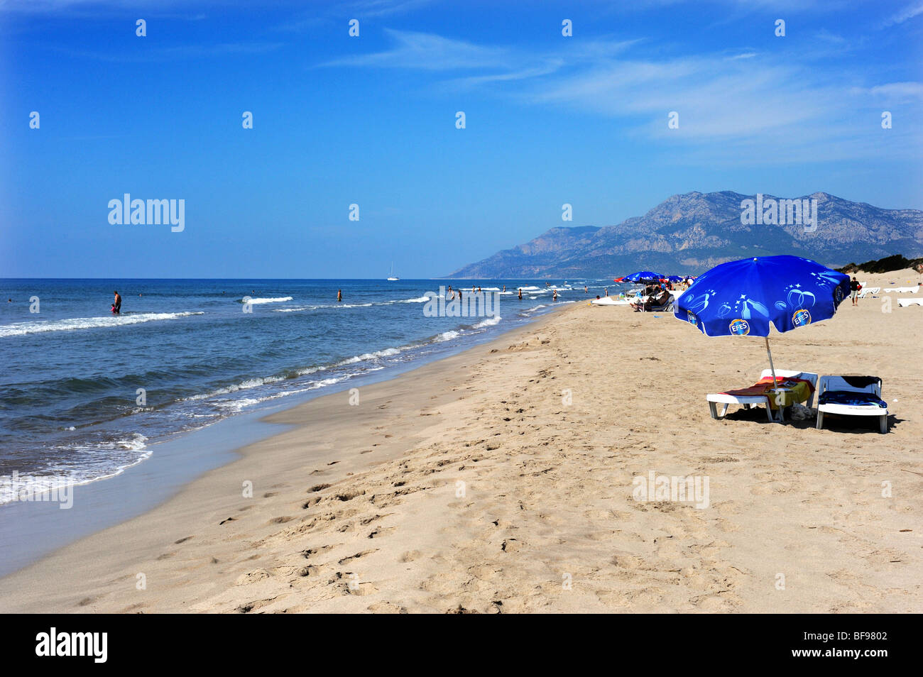 La plage de Patara en Turquie Banque D'Images