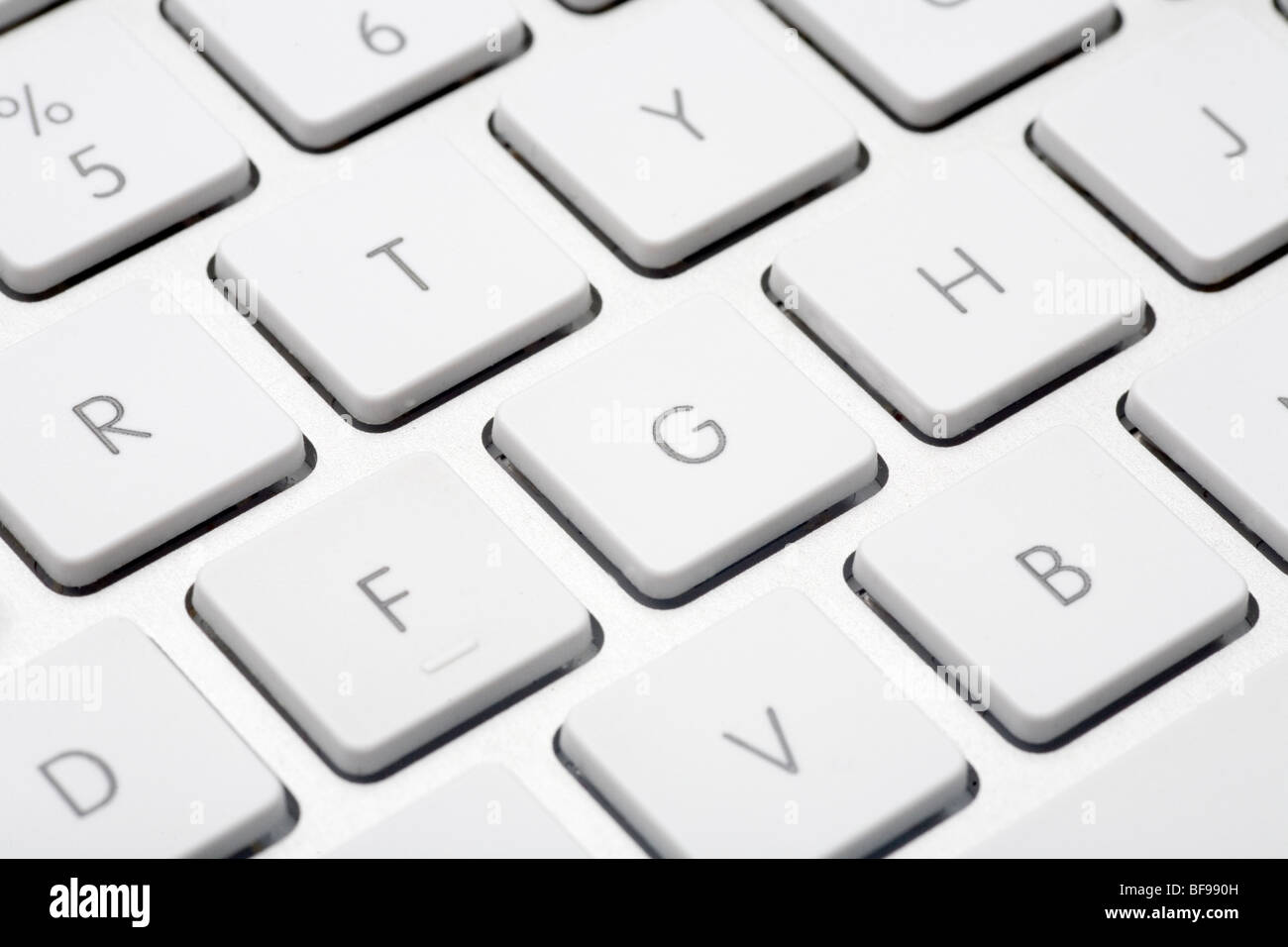 Close up of white clavier de l'ordinateur. Banque D'Images