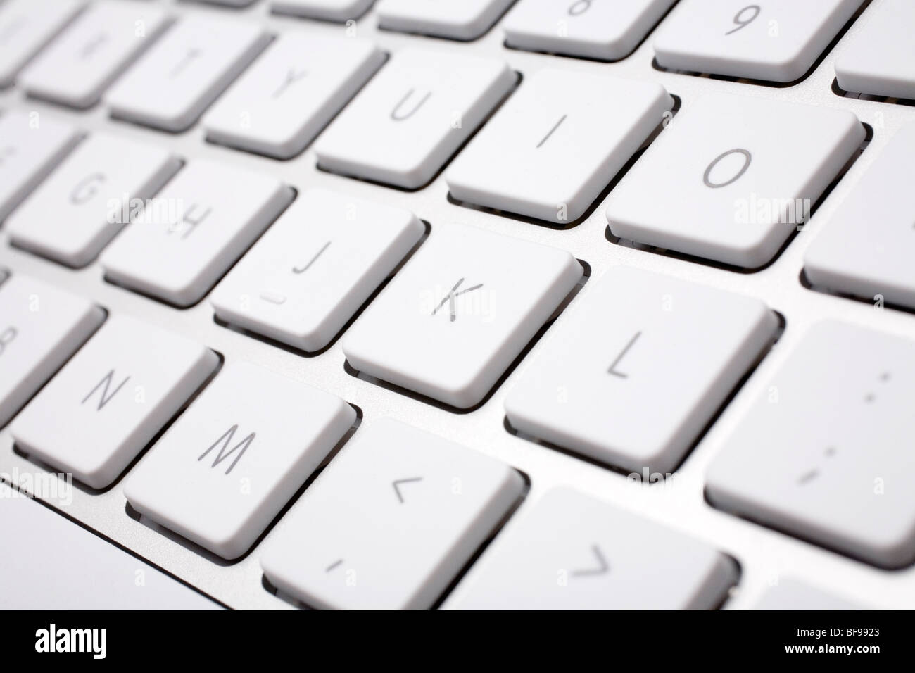 Close up of white clavier de l'ordinateur. Banque D'Images