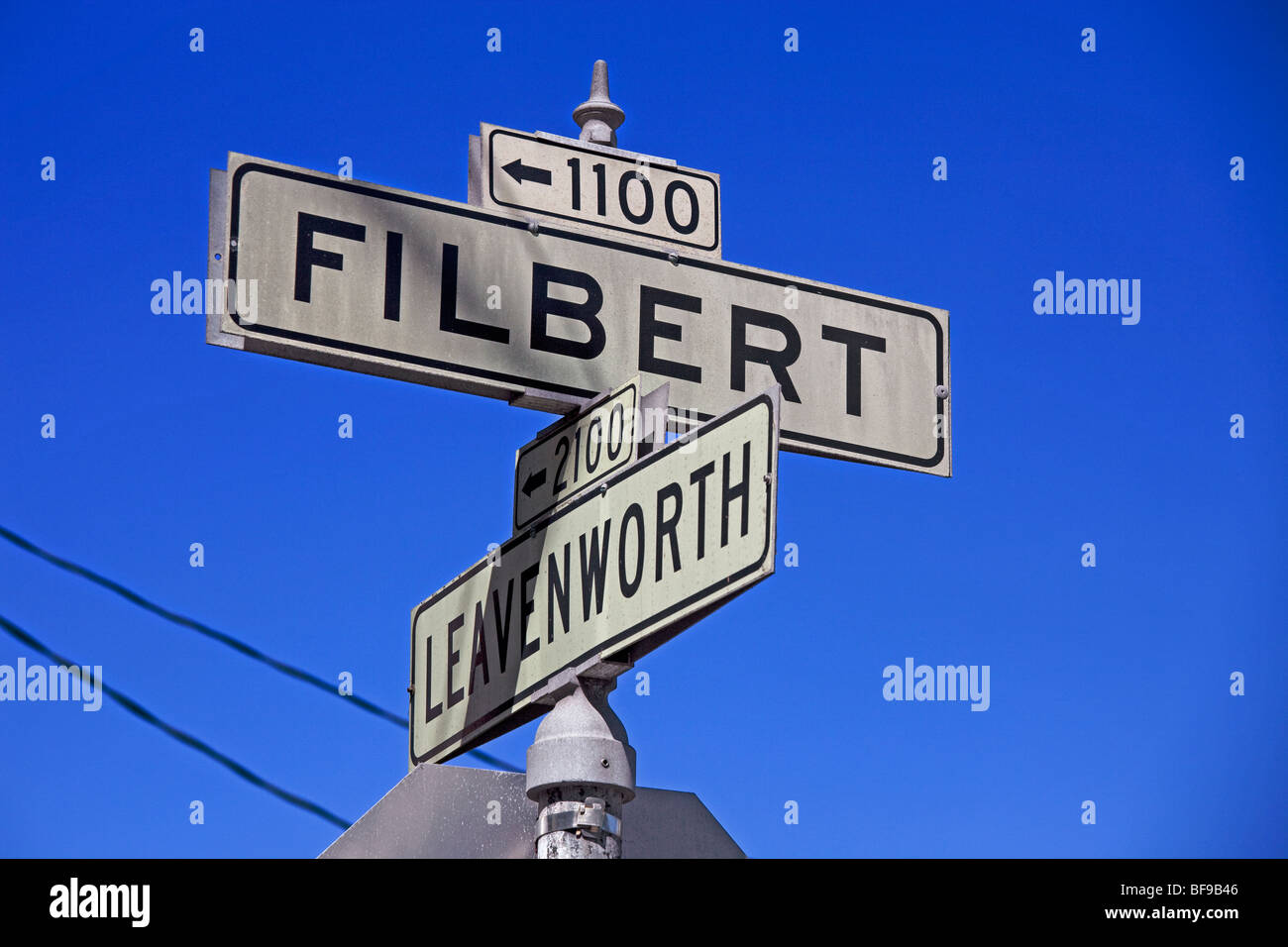 Filbert Street san francisco raide de Russian Hill Banque D'Images