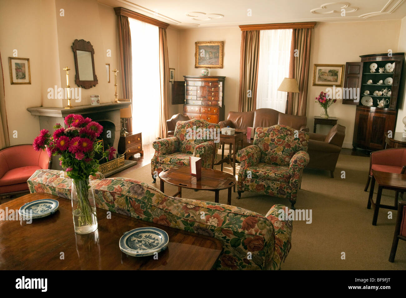 Un salon de l'hôtel meublé avec meubles de style régence, Quinta da Bela Vista Hotel Funchal, Madère Banque D'Images