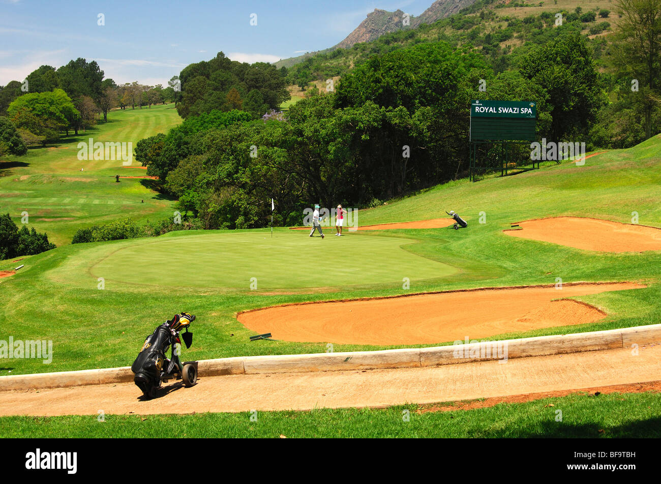 Golf 18 trous du Royal Swazi Spa Valley Resort, Ezulwini, Swaziland Banque D'Images