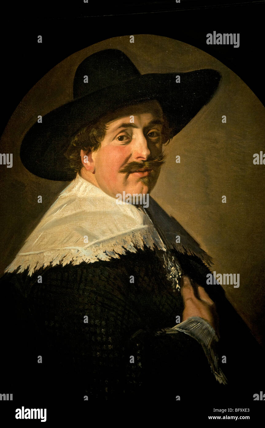 Frans Hals 1582-1666 portrait d'un homme inconnu Musée Pays-Bas 1640 Banque D'Images