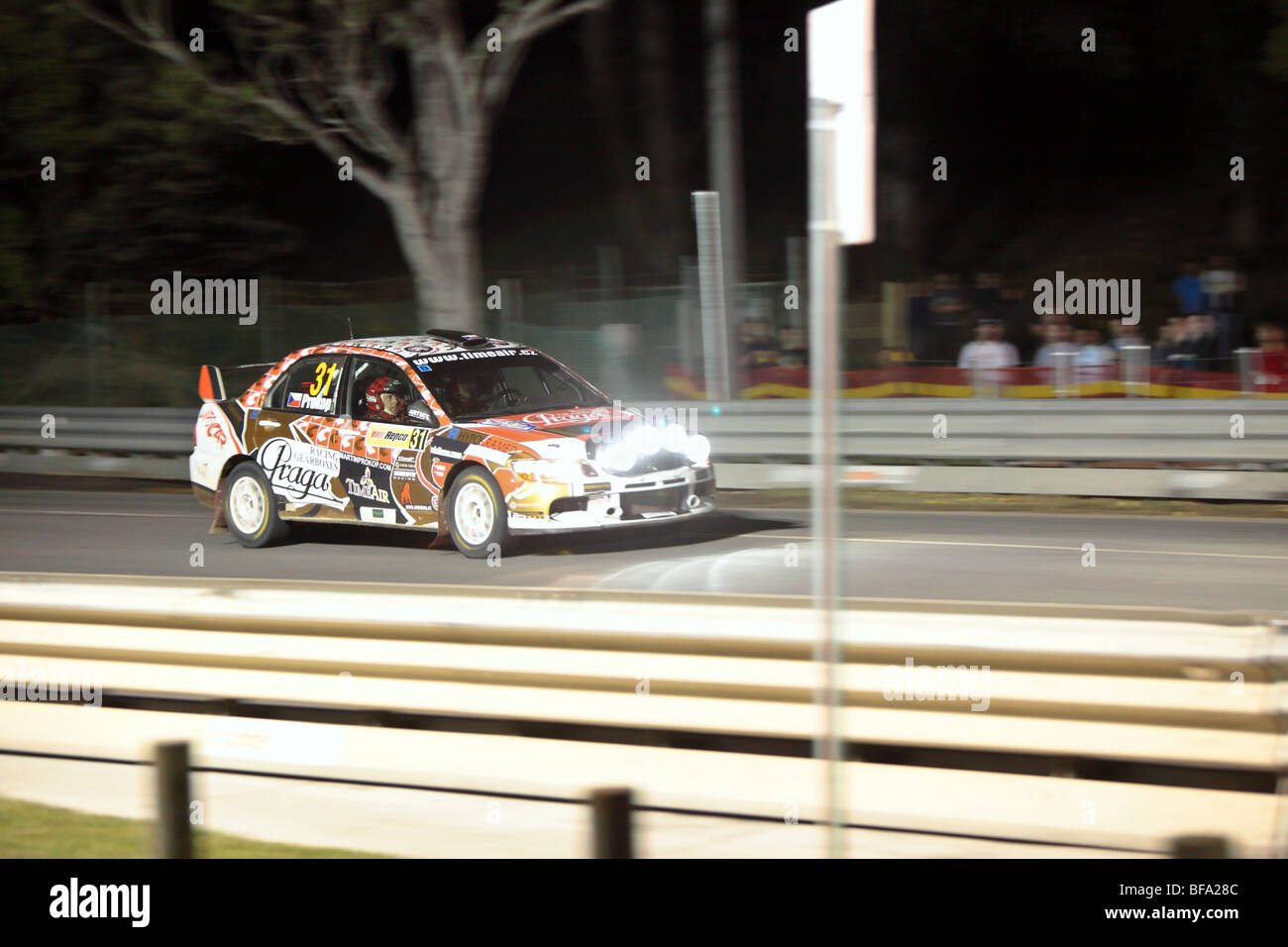 Sport/2009 Rallye d'Australie/WRC Rallye de nuit sur un circuit sprint chronométré Banque D'Images