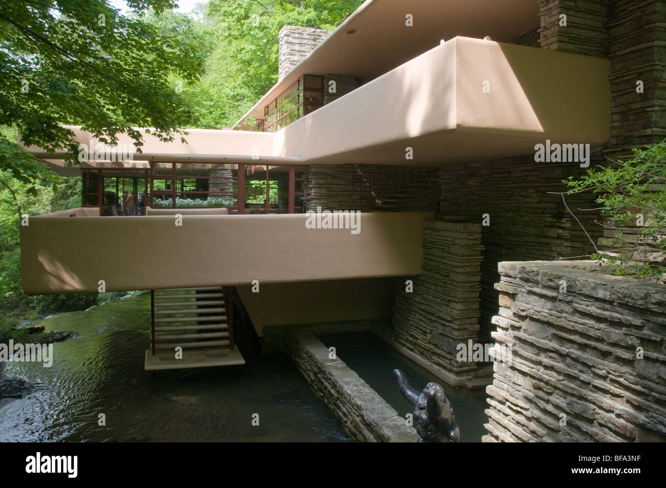 Ohiopyle Fallingwater , PA , Frank Lloyd Wright Banque D'Images