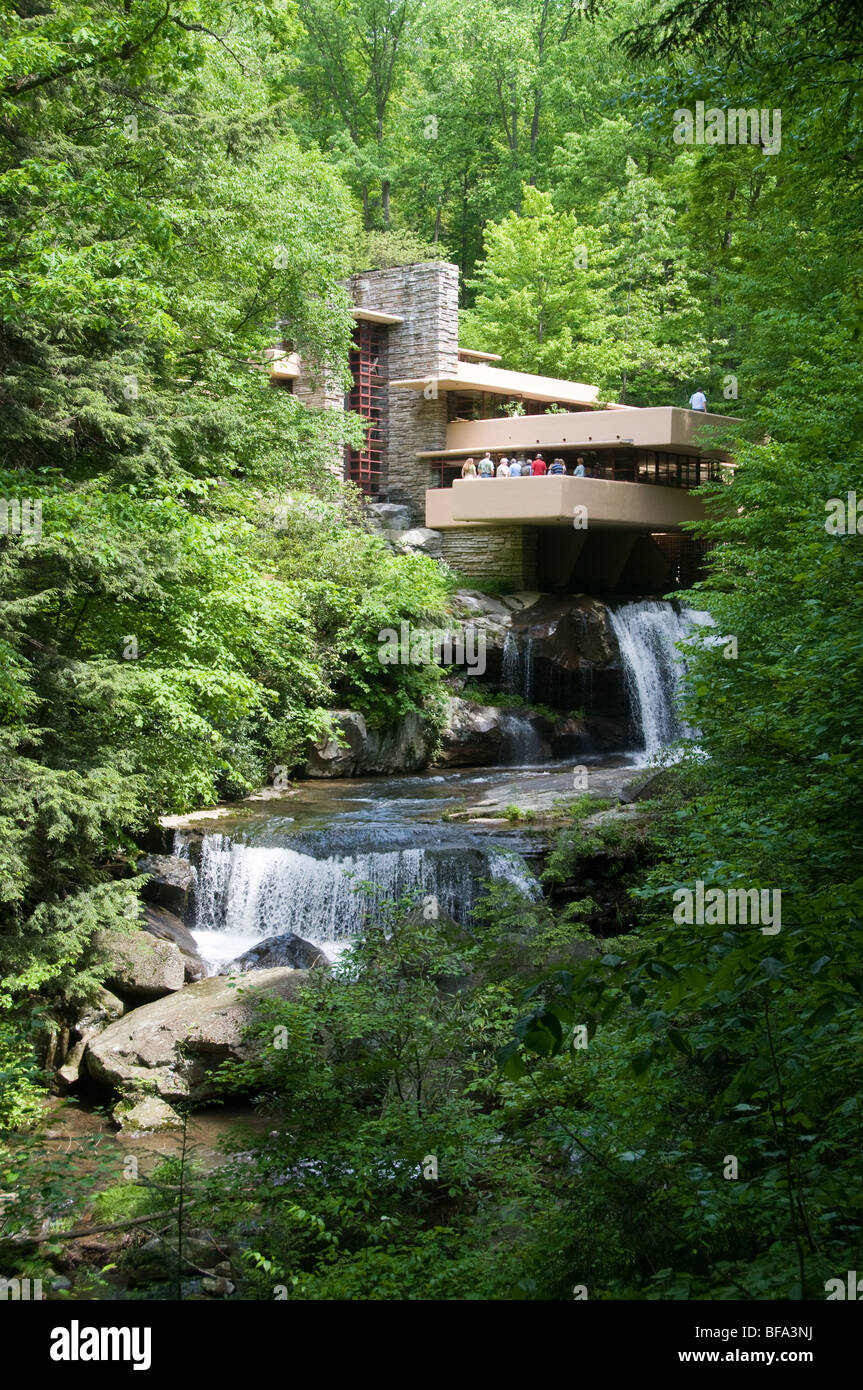 Ohiopyle Fallingwater , PA , Frank Lloyd Wright Banque D'Images