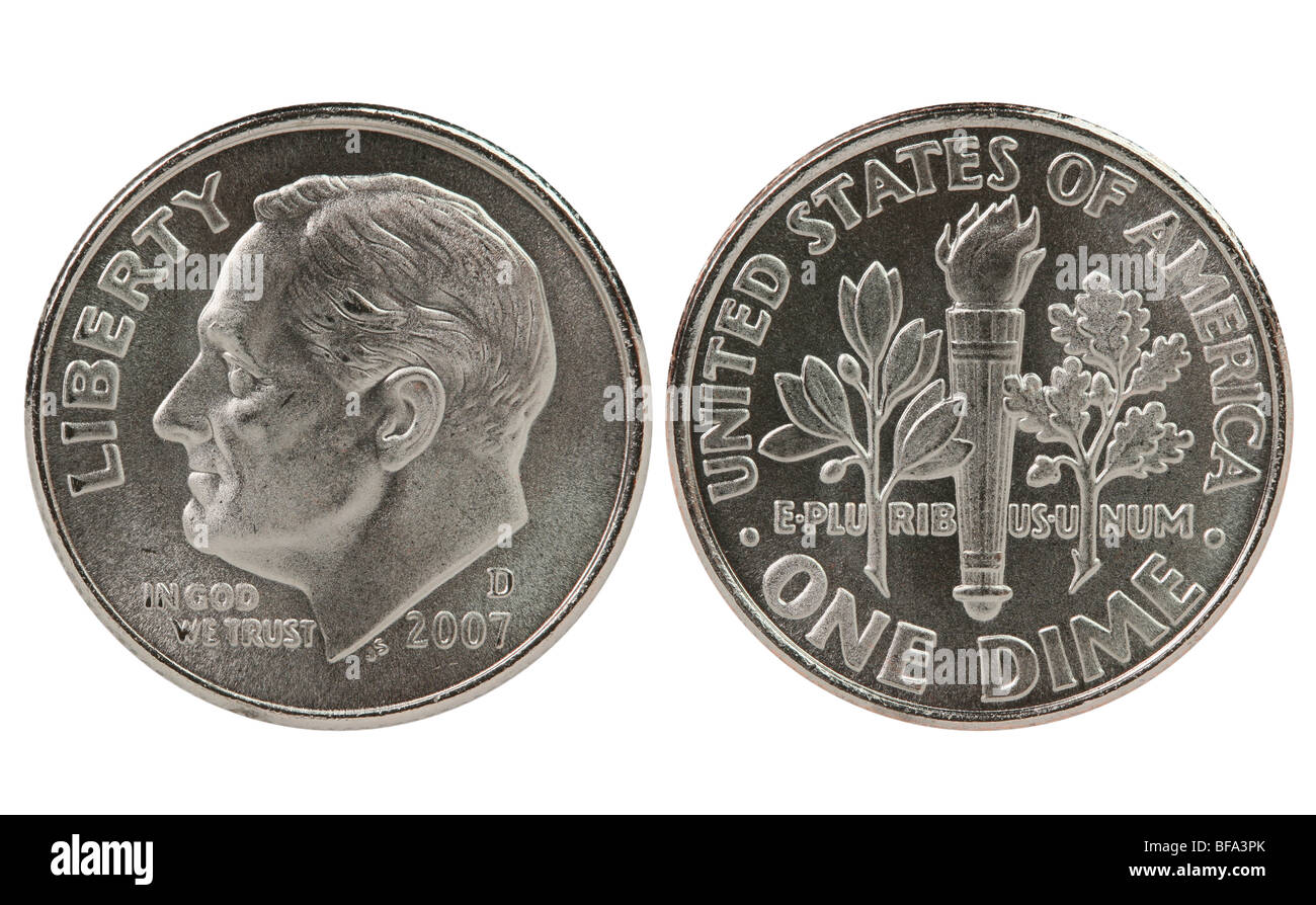 Franlkin Roosevelt dime coin. Banque D'Images