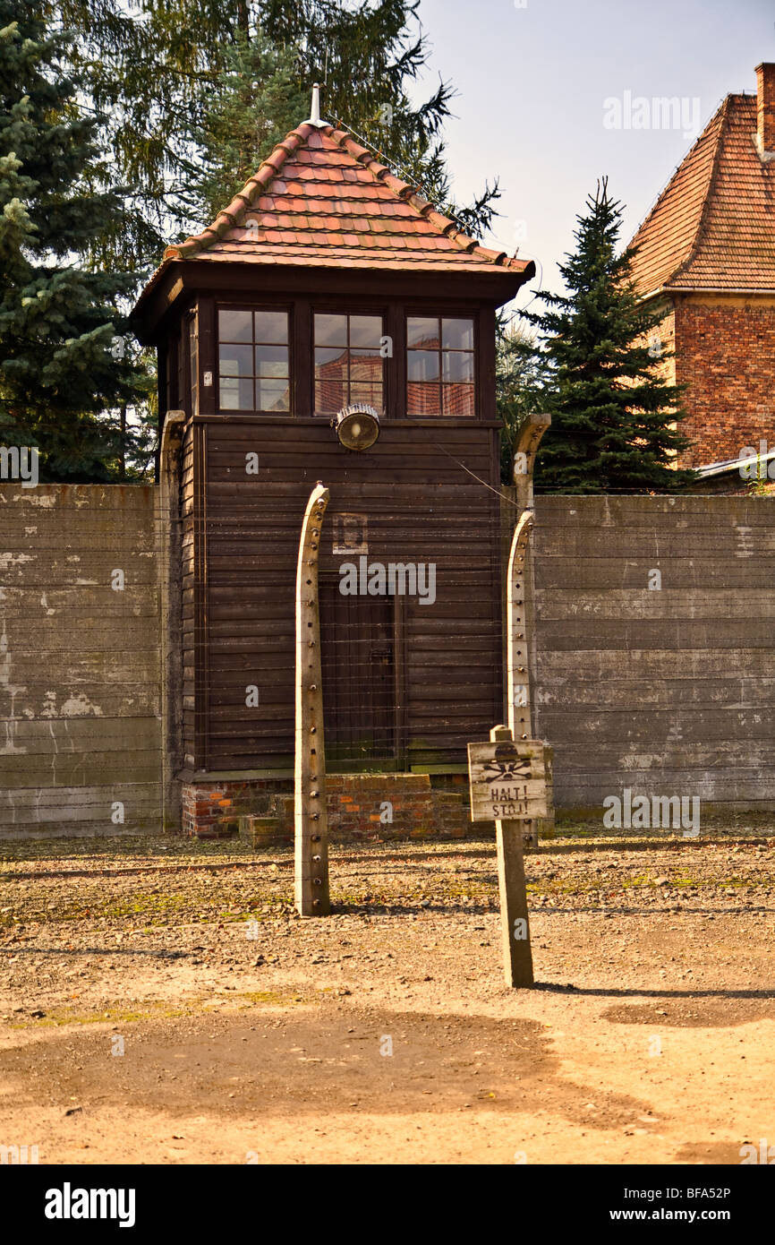 Le Camp de la mort nazi à Auschwitz Banque D'Images