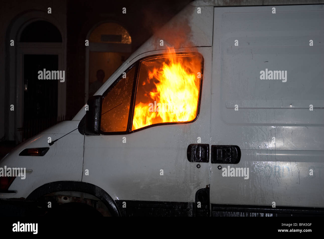 vans on fire