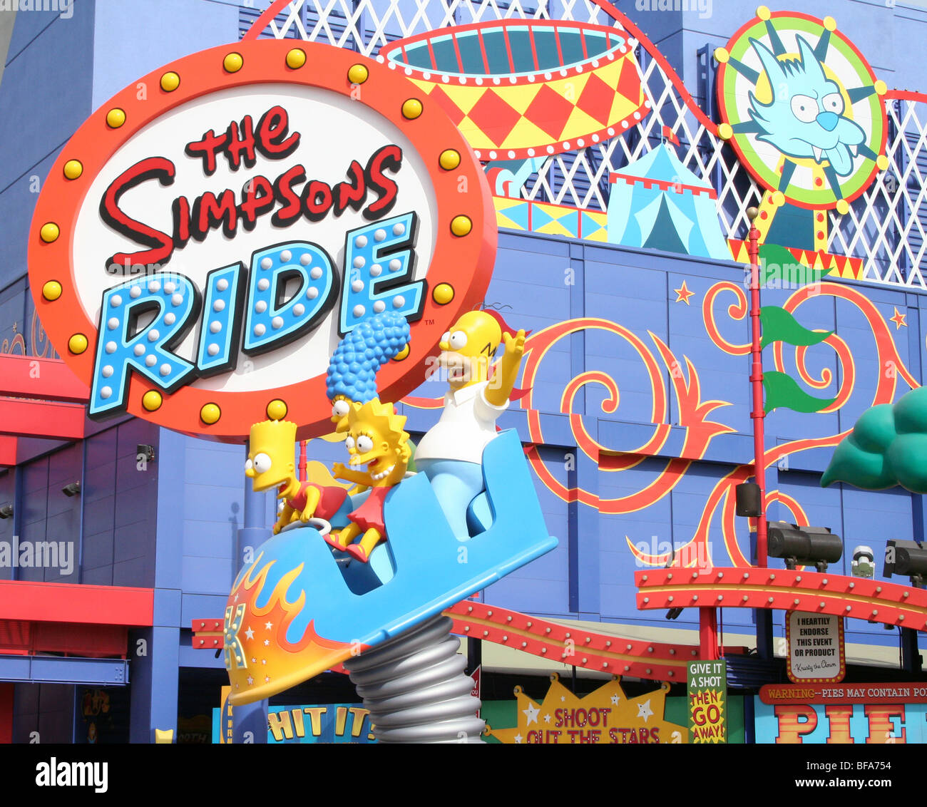 The Simpsons ride à Universal Studios en Californie Banque D'Images