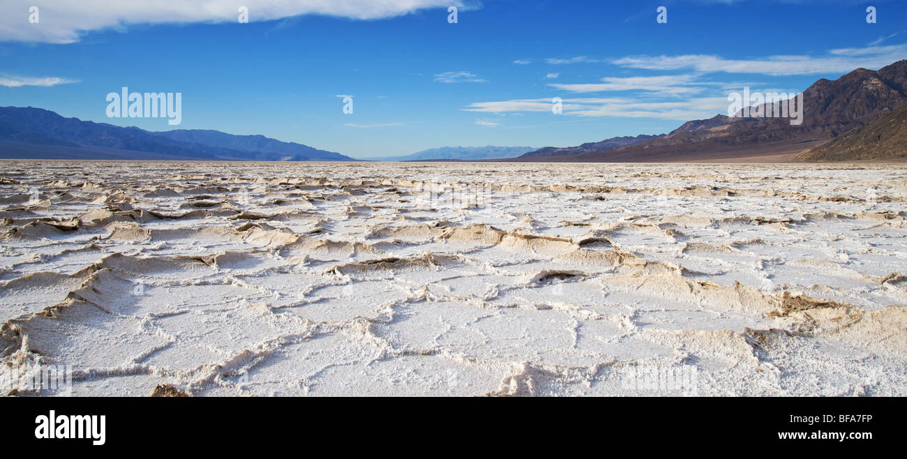 Salines à Badwater, Death Valley, CA Banque D'Images