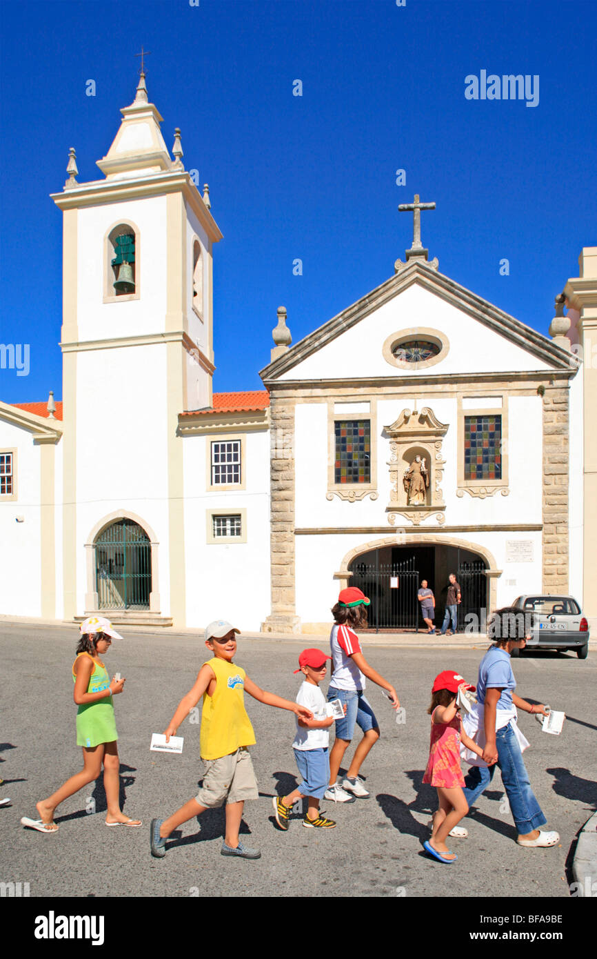 Église à Figueira da Foz, Costa de Prata, la Côte Atlantique, Portugal Banque D'Images