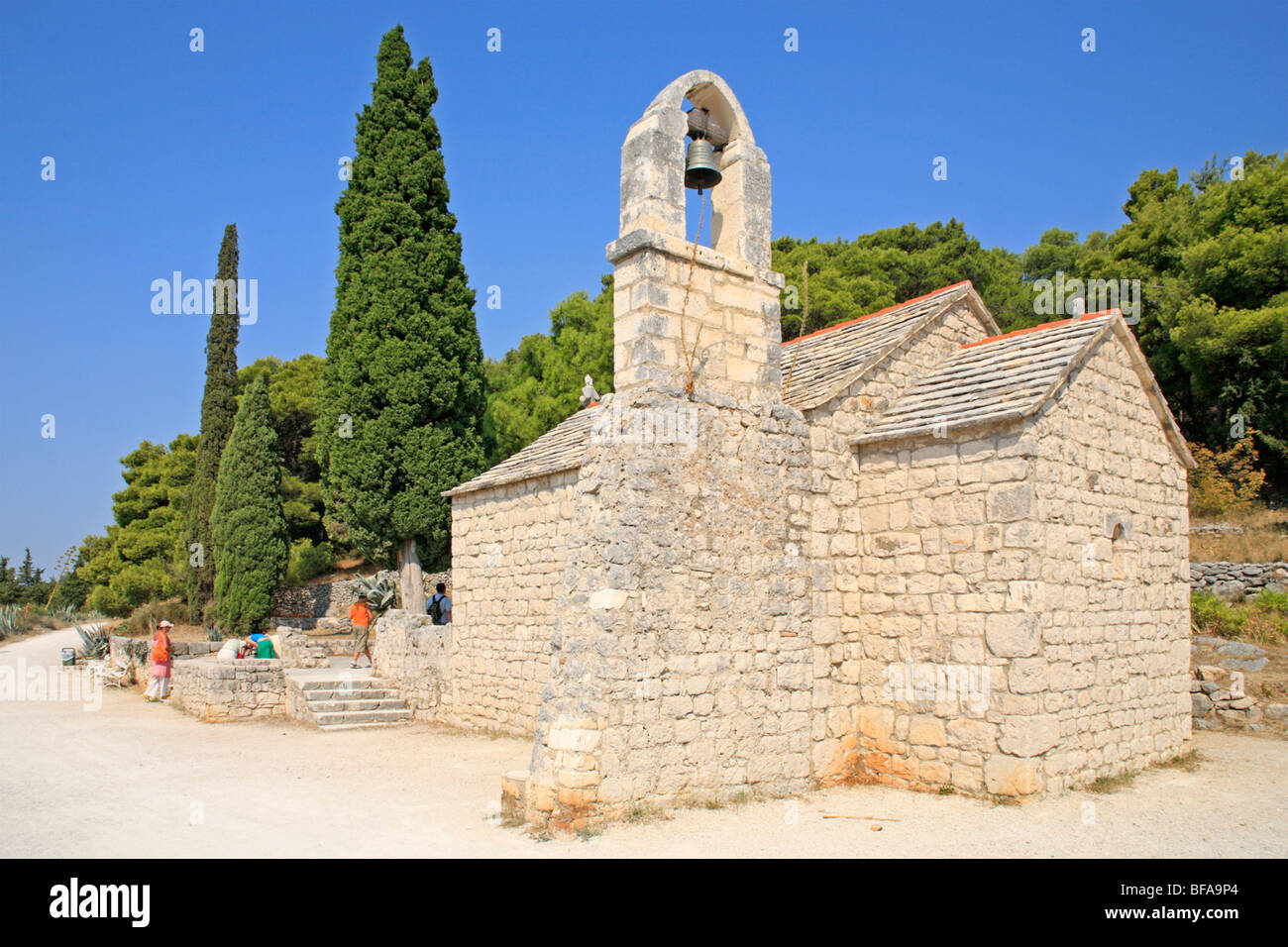 Chapelle sur la montagne Marjan Split en Croatie, Dalmatie Centrale, Banque D'Images