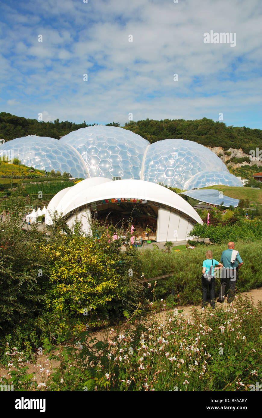 L'eden project dans la région de Cornwall, uk Banque D'Images